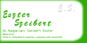 eszter szeibert business card